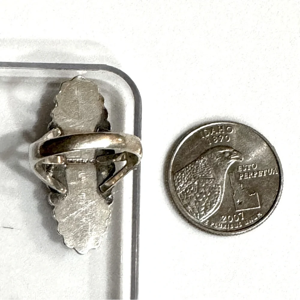 Navajo, Vintage “Royston” Turquoise Sterling Silver Ring - Picture 3 of 7